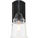 spire 1 Light 5 inch Black Wall Sconce Wall Light
