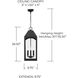 Burton 4 Light 9.75 inch Black Outdoor Hanging Lantern