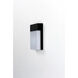 Eyebrow LED 8 inch Black Outdoor Wall Mount