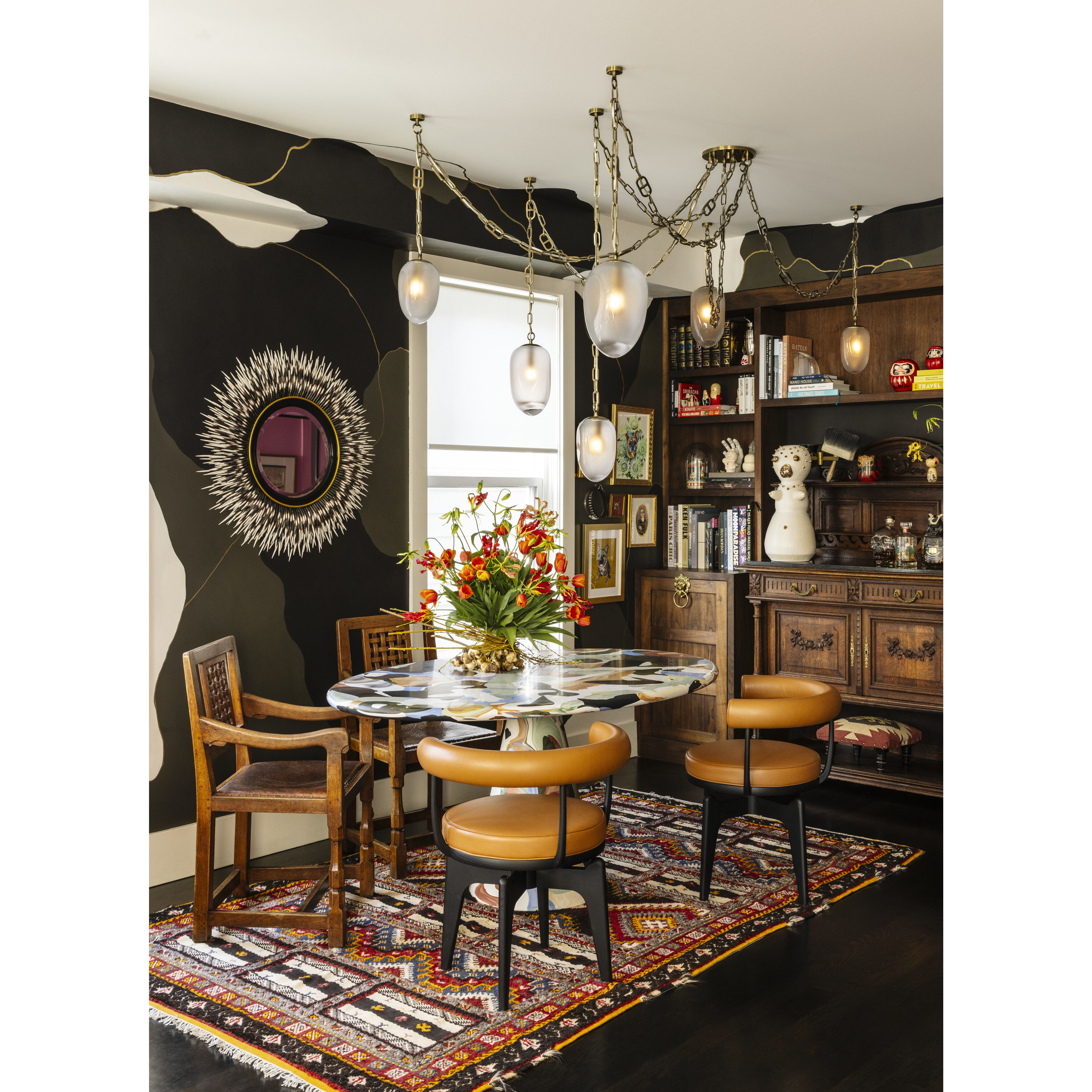 Daith 6 Light 61.25 inch Vintage Brass Chandelier Ceiling Light