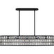 Gibson 5 Light 42 inch Matte Black Linear Chandelier Ceiling Light, Medium