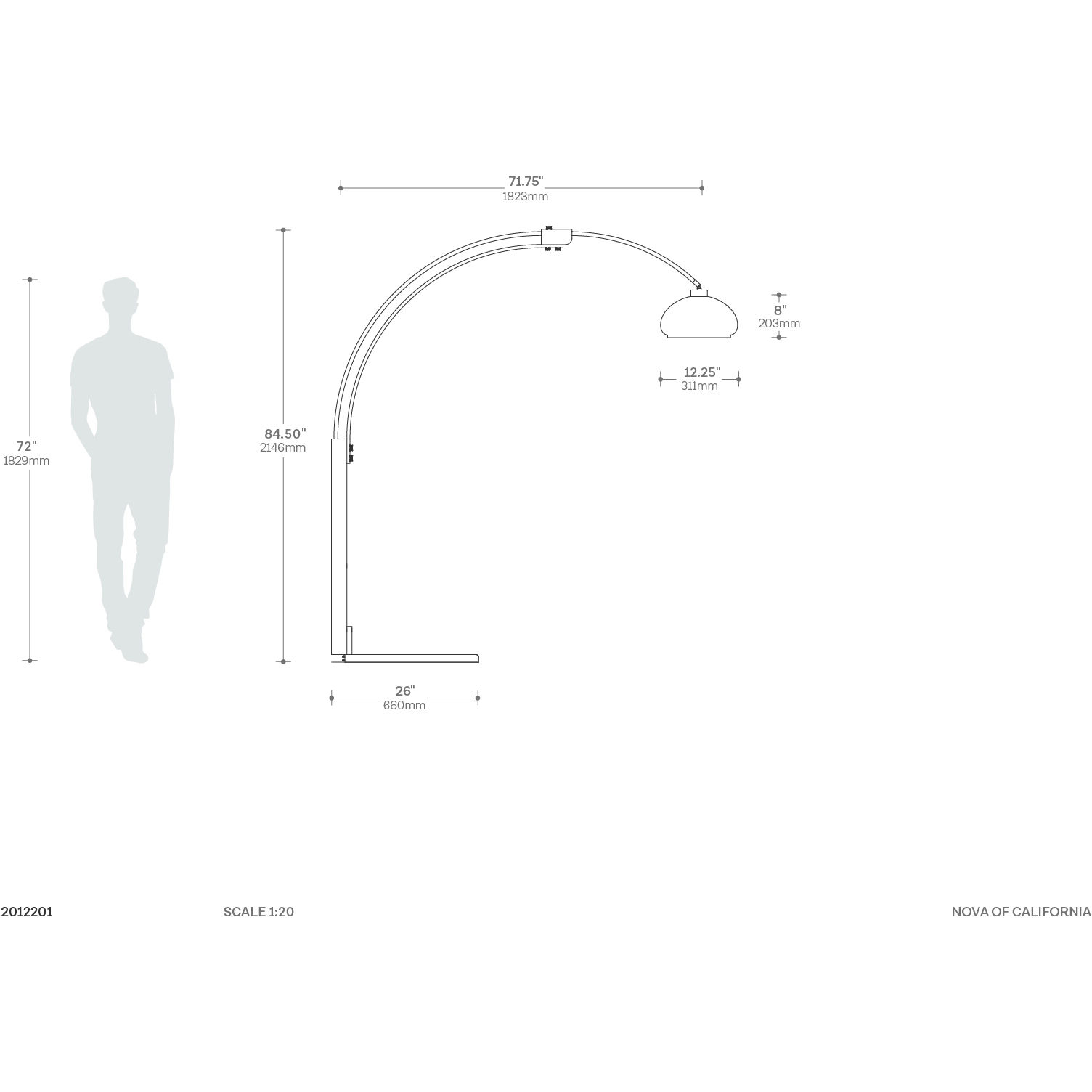Morelli 85 inch 100.00 watt Satin Nickel and Black Arc Floor Lamp Portable Light