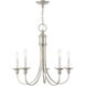 Cranford 5 Light 24 inch Brushed Nickel Chandelier Ceiling Light