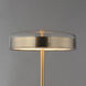 Voto 17.5 inch 8 watt Natural Aged Brass Table Lamp Portable Light in Clear