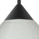 Kona 1 Light Black Cord Pendant Ceiling Light