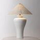 Pezante 30 inch 15.00 watt Patina Brass/Ceramic Loft White Table Lamp Portable Light