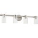 Bedminster 4 Light 30.5 inch Brushed Nickel Vanity Light Wall Light