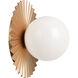 Modern Ruff 13 inch Matte Gold Wall Sconce Wall Light