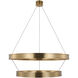 Chapman & Myers Connery LED 40.5 inch Antique-Burnished Brass Two-Tier Ring Chandelier Ceiling Light