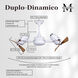 Matthews-Gerbar Duplo-Dinamico 16 inch Gloss White with Solid Mahogany Wood Blades Rotational Ceiling Fan, Matthews-Gerbar