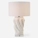 Stratified 28 inch 150.00 watt Matte White Glaze with Brass and Crystal Table Lamp Portable Light