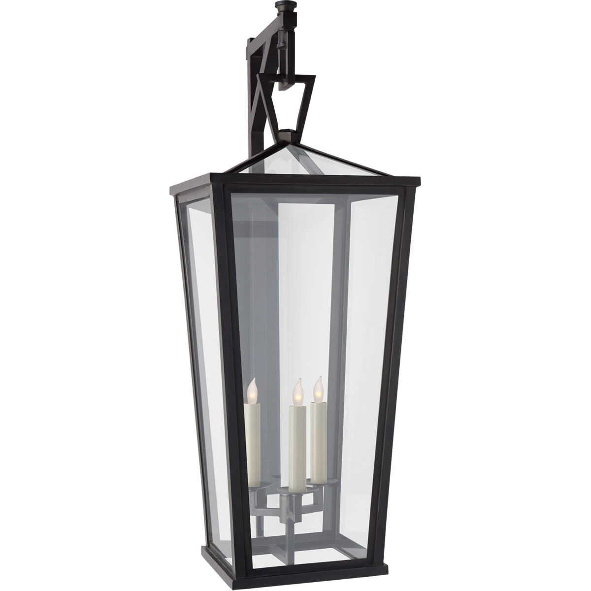 Chapman & Myers DarlanaO 3 Light 38.25 inch Bronze Outdoor Bracketed Wall Lantern, Grande