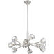 Downtown Urban Aurora 12 Light 24 inch Satin Nickel Statement Chandelier Ceiling Light
