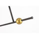 Brees 1 Light 27 inch Black and Brass Pendant Ceiling Light
