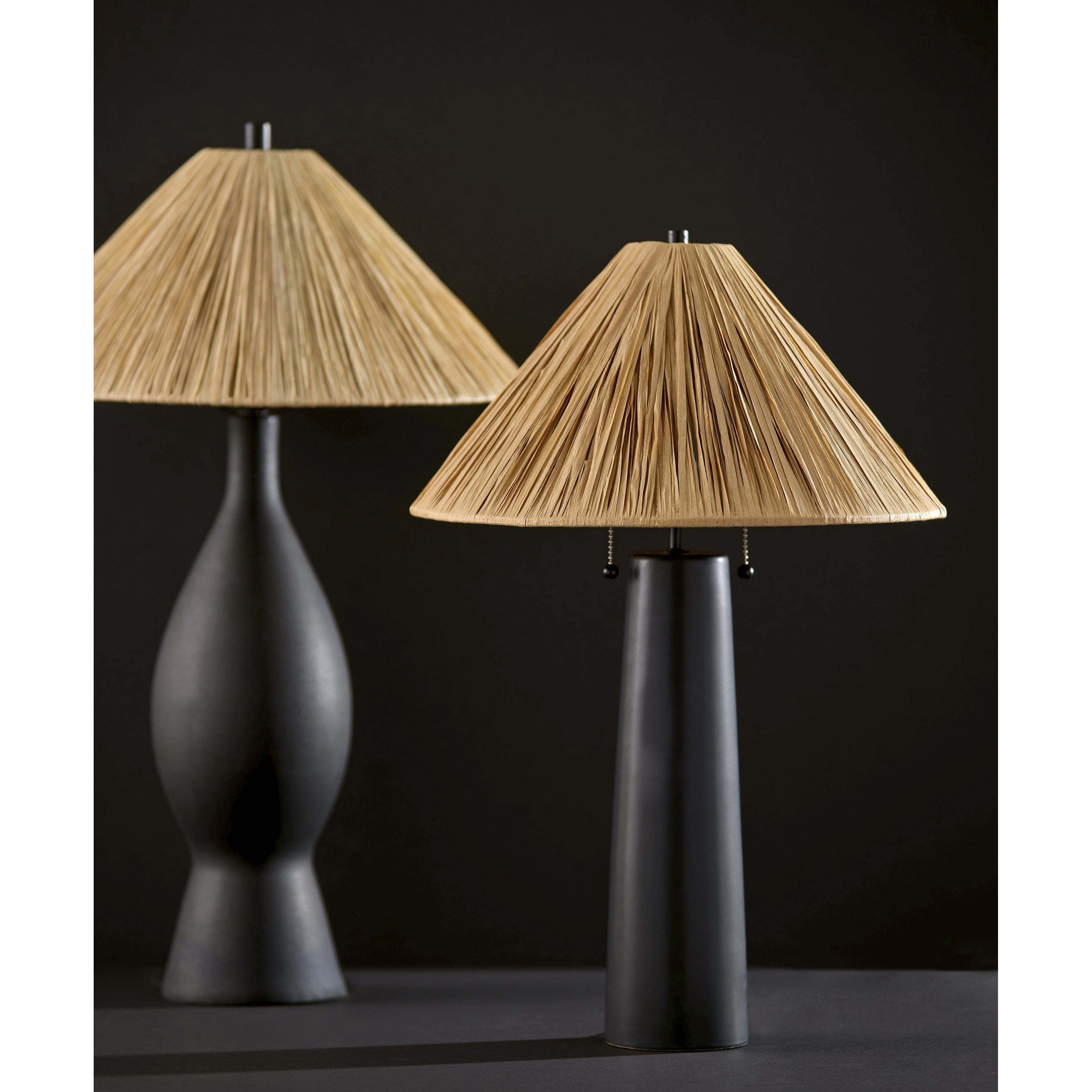 Maren 28 inch 100.00 watt Black Rough Finished Ceramic Table Lamp Portable Light