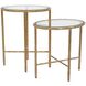 Tetro 22 X 18 inch Brass Nesting Tables