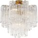 Addis 4 Light 17.75 inch Aged Brass Semi Flush Ceiling Light in Clear