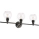 Syracuse 3 Light 28 inch Black Wall sconce Wall Light
