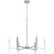 Sunjai 6 Light 30 inch Brushed Nickel Chandelier Ceiling Light