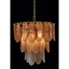 Lotus 4 Light 20 inch Antique Brass Chandelier Ceiling Light