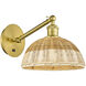 Ballston Bristol Natural II Armed Sconce Wall Light in Satin Gold