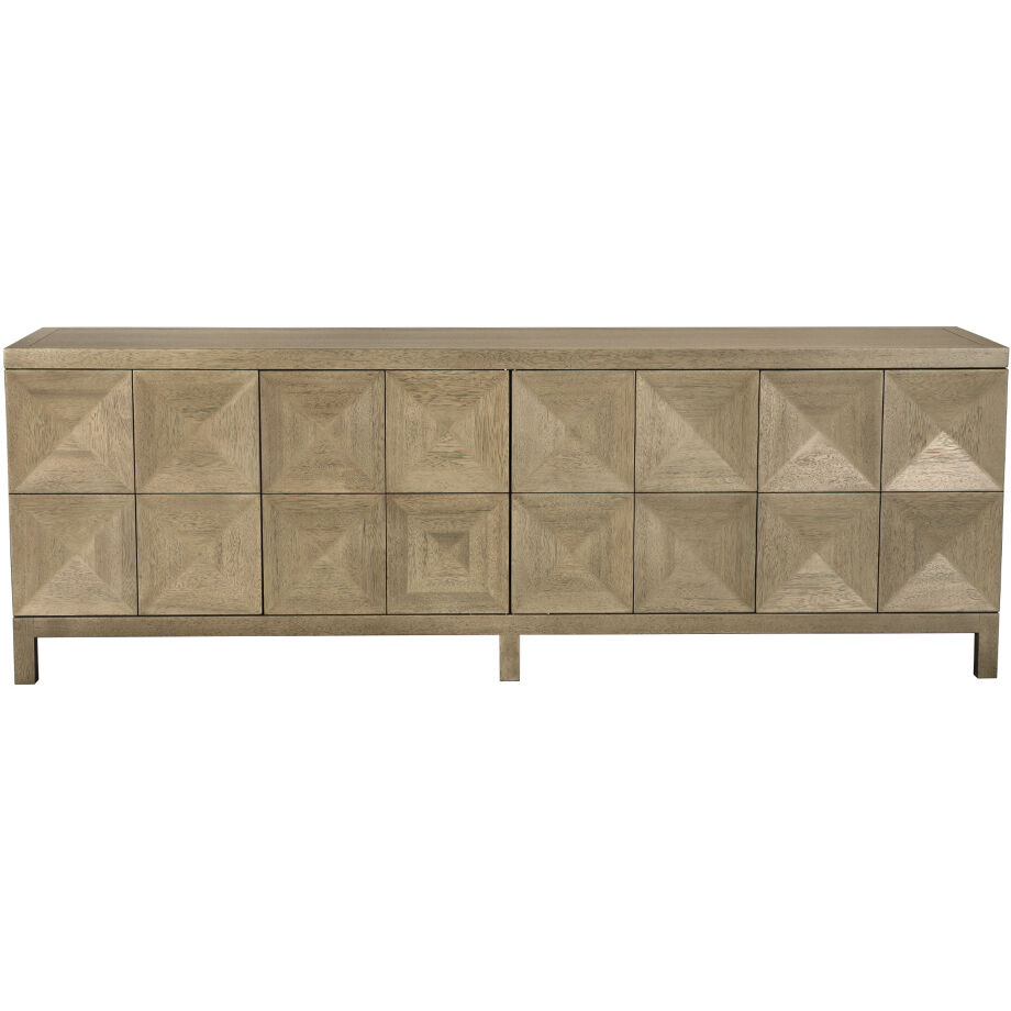 Quadrant 96.5 X 23 inch Washed Walnut Sideboard, 4 Door