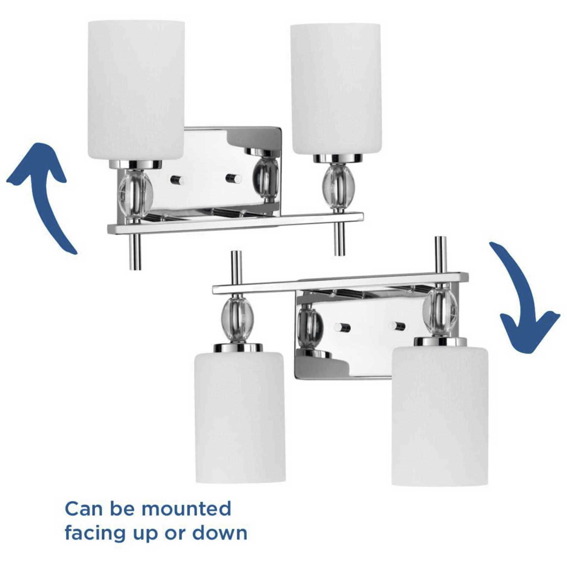 Status 2 Light 14 inch Polished Chrome Bath Vanity Wall Light