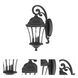 Waverly 3 Light 20 inch Matte Black Exterior Wall Mount