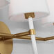 kate spade new york Monroe 3 Light 23 inch Burnished Brass Vanity Light Wall Light in Burnished Brass / Gloss White