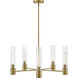 Shea LED 28 inch Lacquered Brass Chandelier Ceiling Light