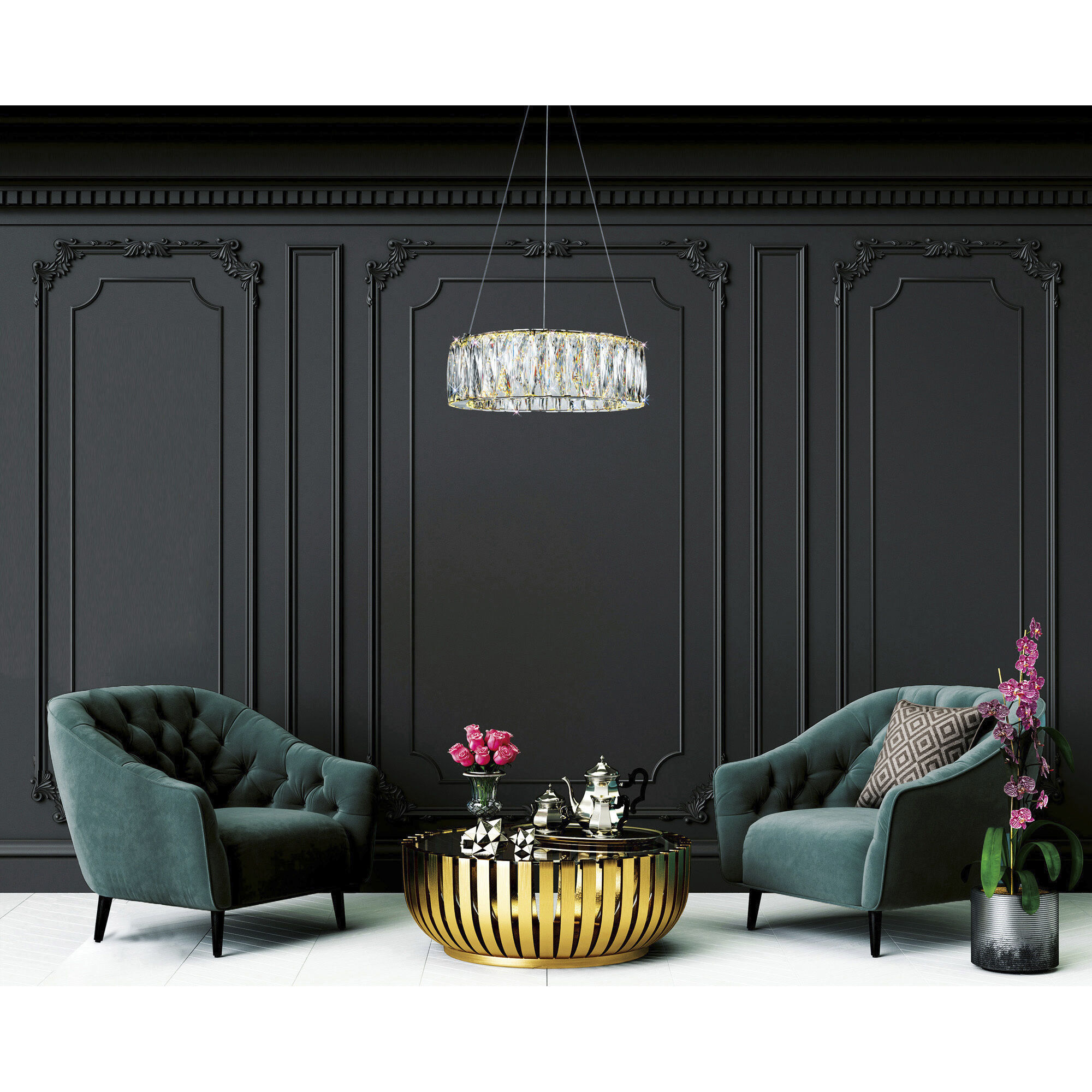 Juno LED 20 inch Chrome Chandelier Ceiling Light