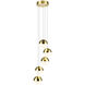Artisan Collection/RAVELLO Series 5 Light 10.25 inch Brass Pendant/Chandelier Ceiling Light