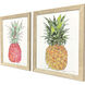 Palm Pineapplies Green and Red and Pink and Purple Framed Art, Propac