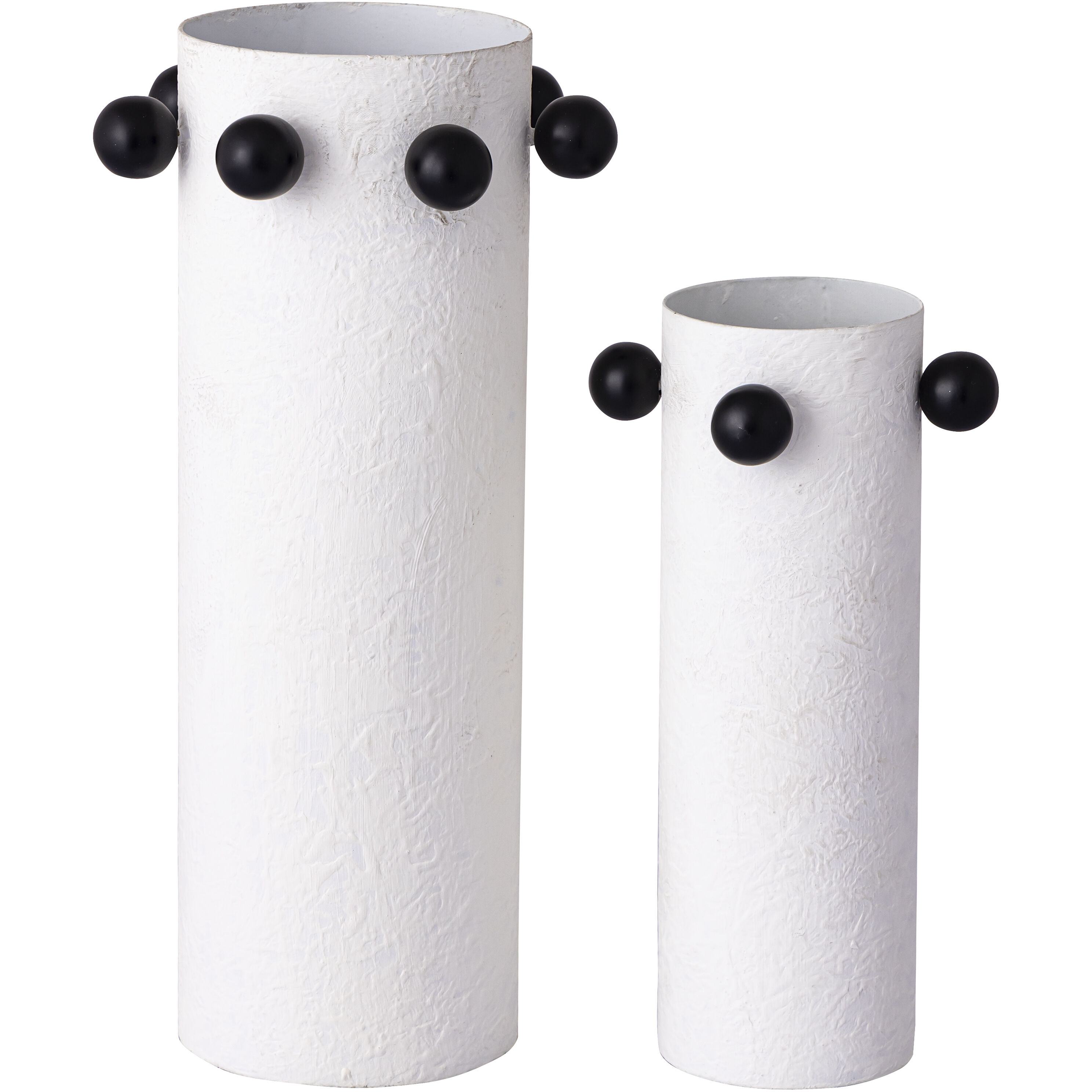 Beaded 12 X 5.5 inch Vase, Set of 2