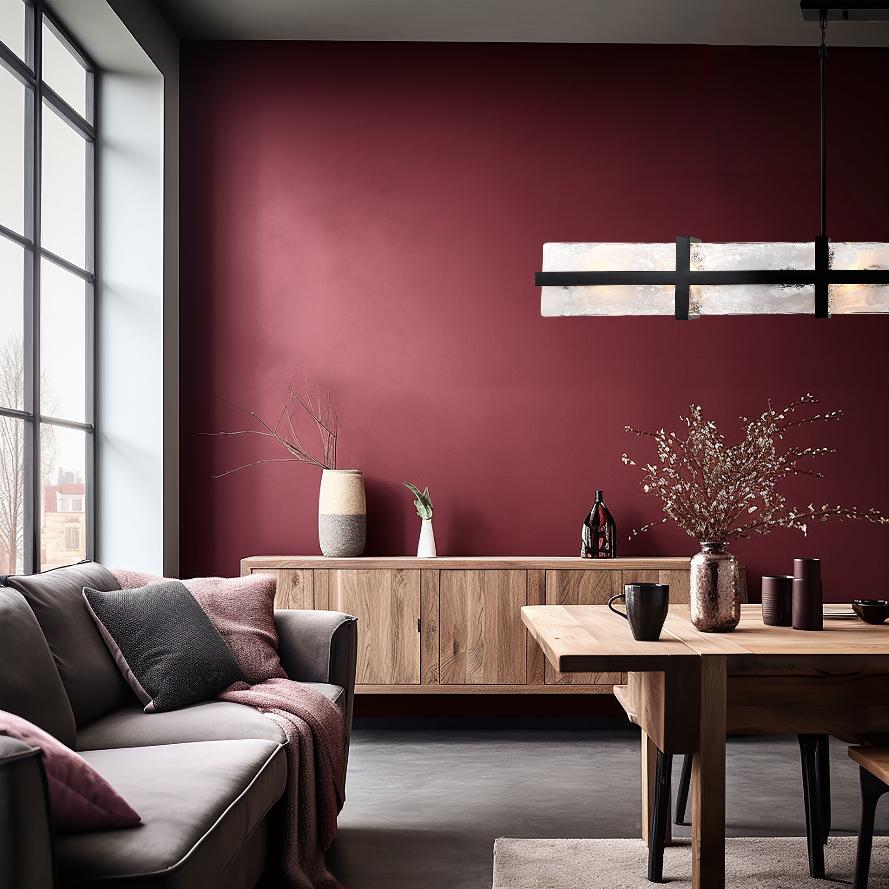 Cloud Break 12 Light 59.75 inch Coal Island Light Ceiling Light