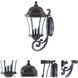 Waverly 3 Light 20 inch Black Coral Exterior Wall Mount