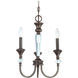 Boulevard 3 Light 13 inch Mocha Bronze Silver Wash Chandelier Ceiling Light