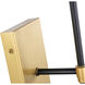 Eclipse 1 Light 4.5 inch Brass and Black Wall sconce Wall Light