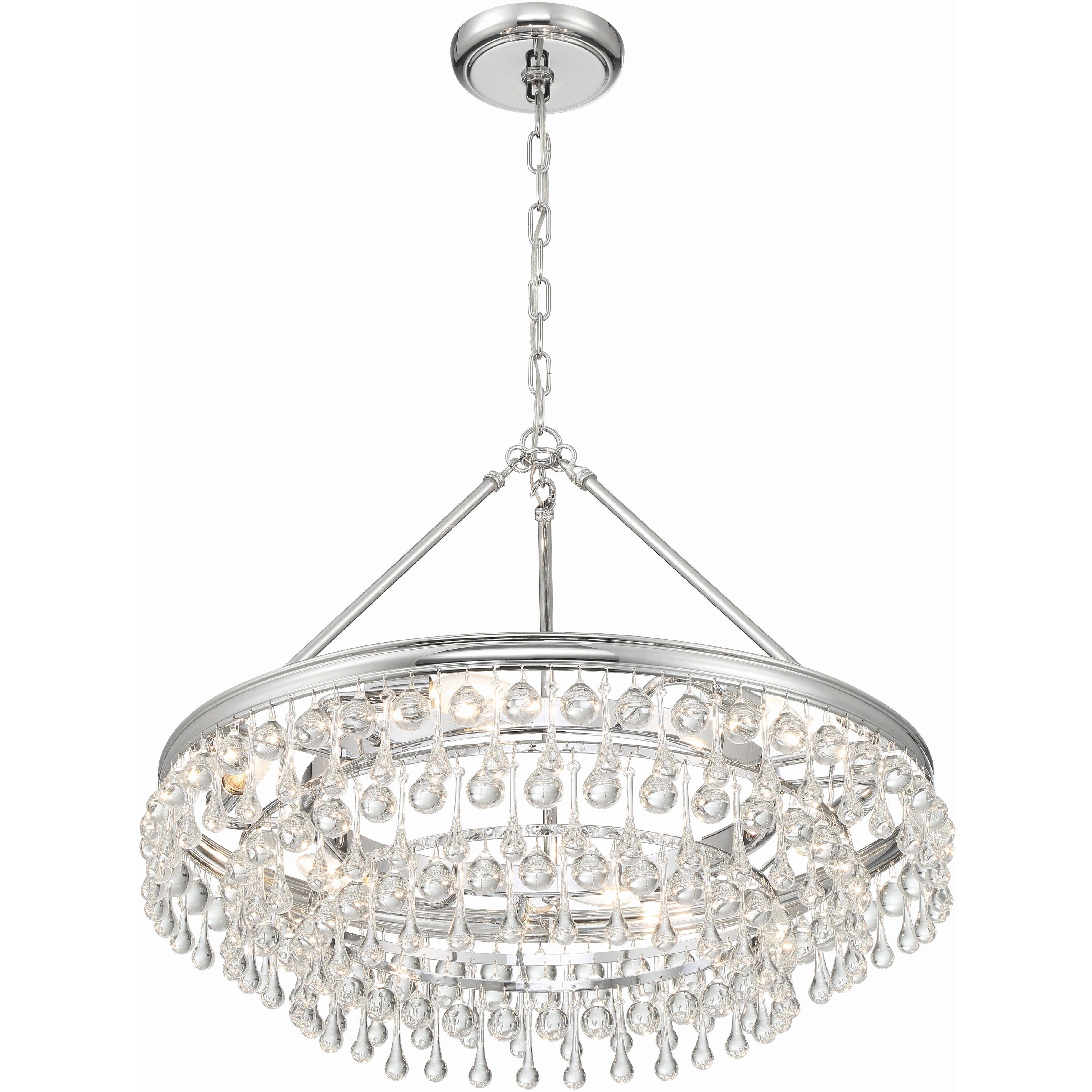Calypso 6 Light 25 inch Polished Chrome Chandelier Ceiling Light