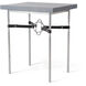 Equus 26.1 X 22 inch Sterling and Sterling Side Table in Black Leather with Maple Grey, Wood Top