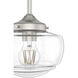 Saddle Creek 1 Light 7.5 inch Brushed Nickel Mini Pendant Ceiling Light