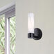 Kristella 1 Light 6 inch Black Vanity Light Wall Light