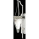 Mirage 1 Light 7.5 inch Silver Sconce Wall Light