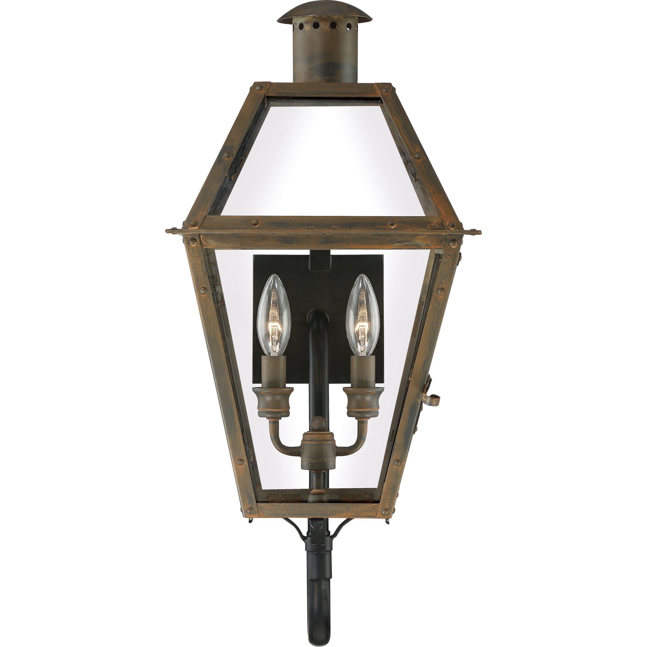 Rue De Royal 2 Light 24 inch Industrial Bronze Outdoor Wall Lantern