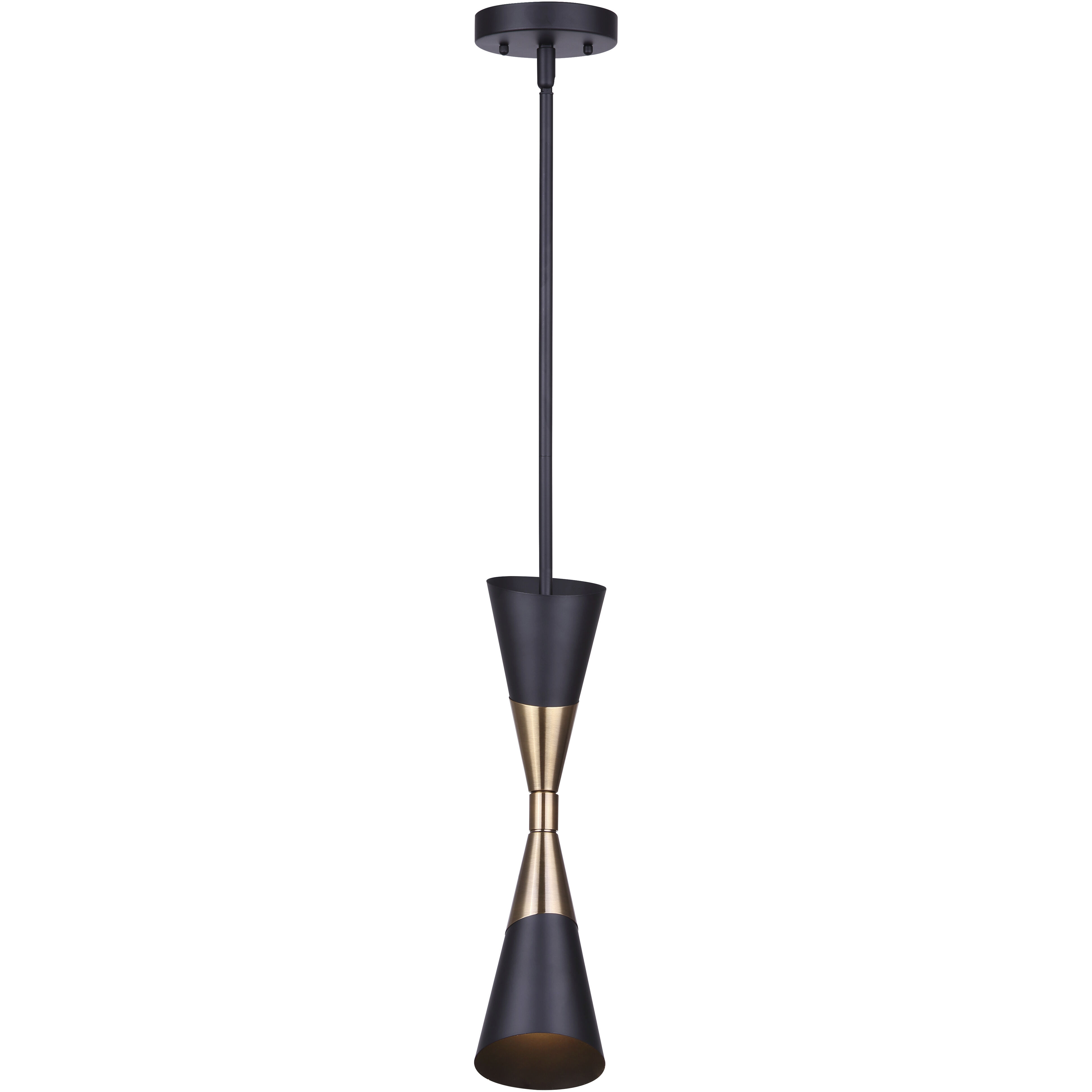 Emlen 1 Light 5 inch Black/Gold Pendant Lighting Ceiling Light