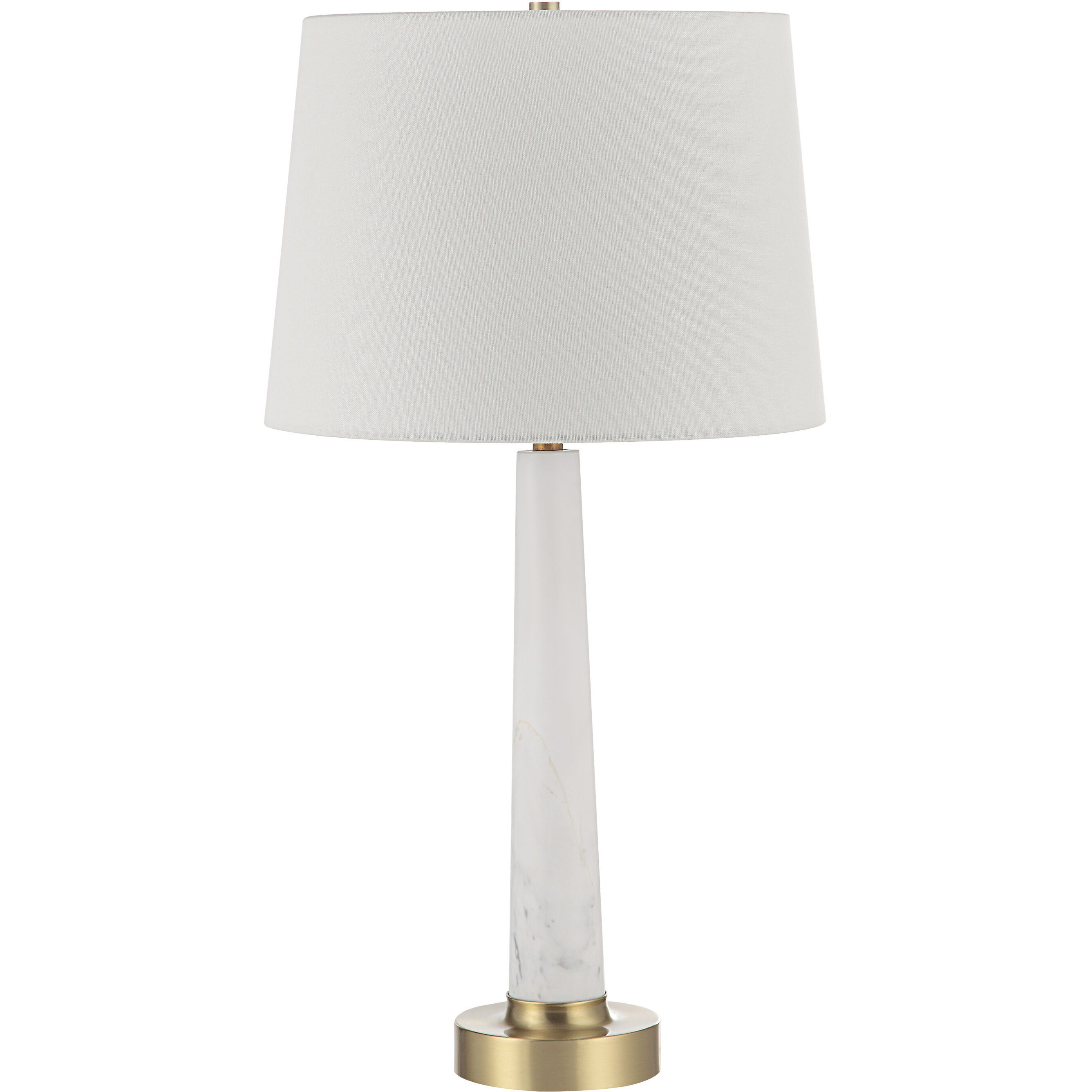 Renwil Kinsale 25.75 inch 100 watt Honed White and Satin Brass Table Lamp Portable Light LPT1271 - Open Box