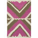 Alameda 36 X 24 inch Bright Pink, Dark Brown, Khaki Rug