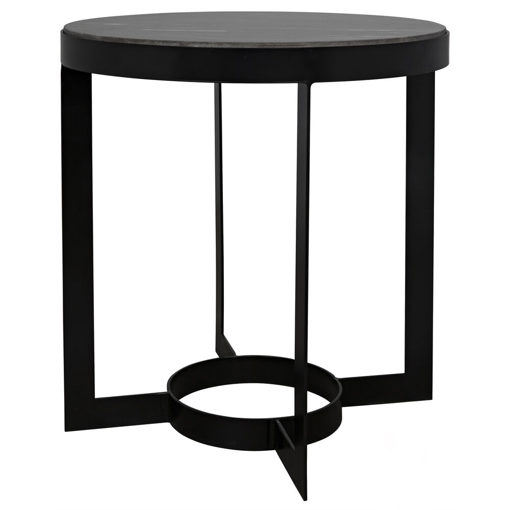 Parker 26 X 25 inch Matte Black Side Table