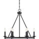 Middleton 6 Light 25 inch Matte Black Chandelier Ceiling Light, Essentials