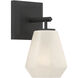 Siena 1 Light 5.25 inch Dark Matte Black Bath Sconce Wall Light